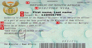 Visa of South Africa